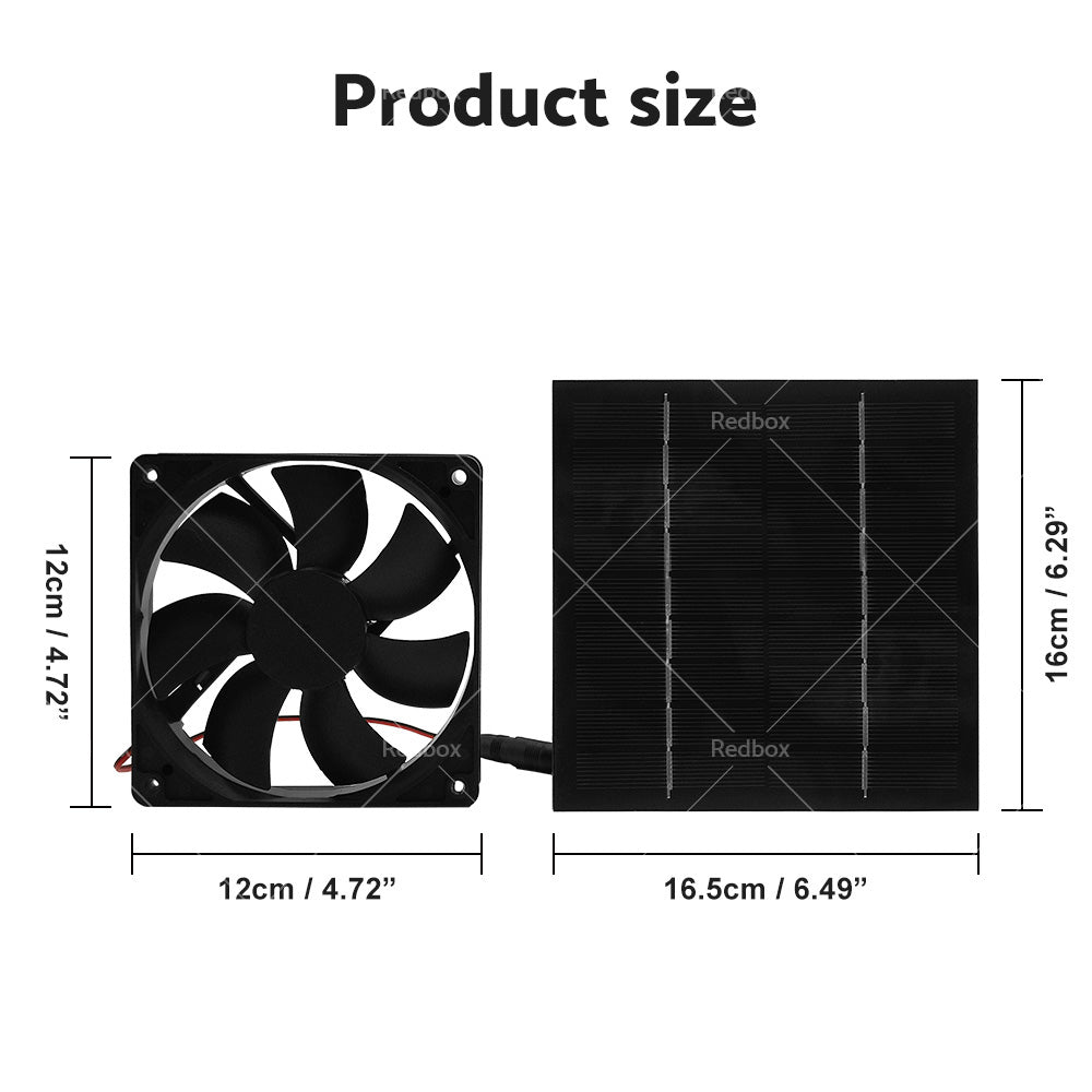 20W Solar Panel Powered Fan Mini Ventilator For Greenhouse Pet or Dog Chicken House