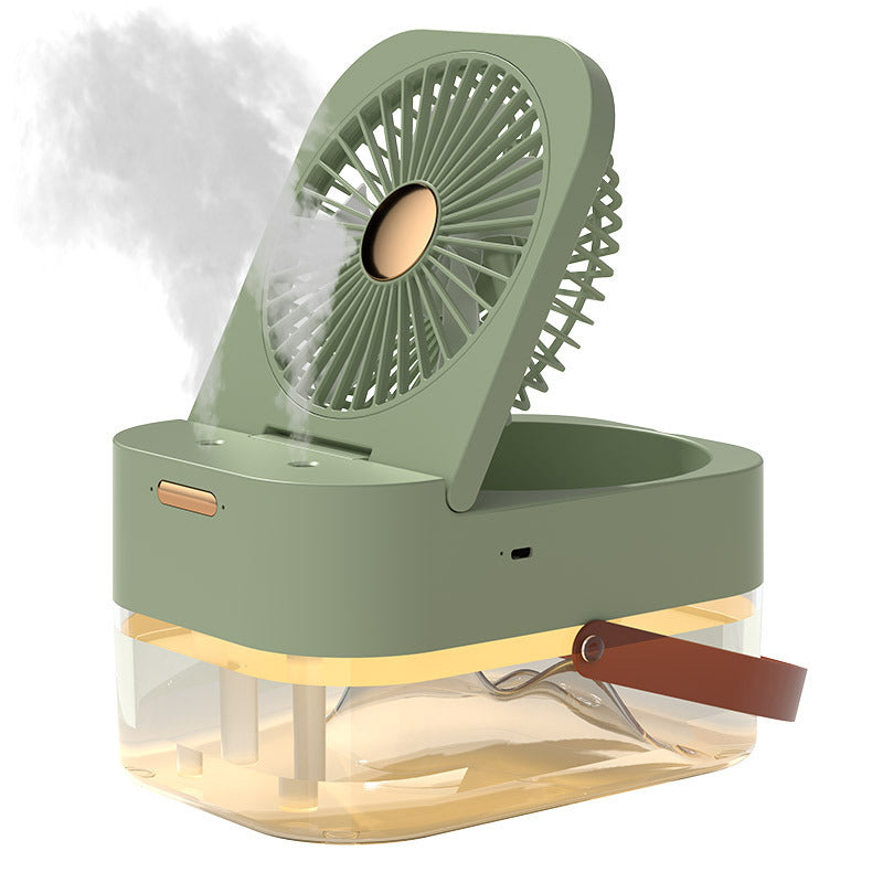 Portable Cooling and Humidifying Fan with Night Light