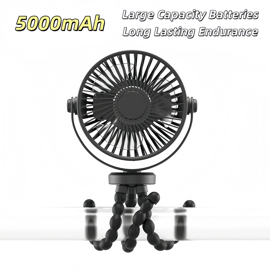 NNEOBA Mini Portable Stroller Fan with Flexible Tripod