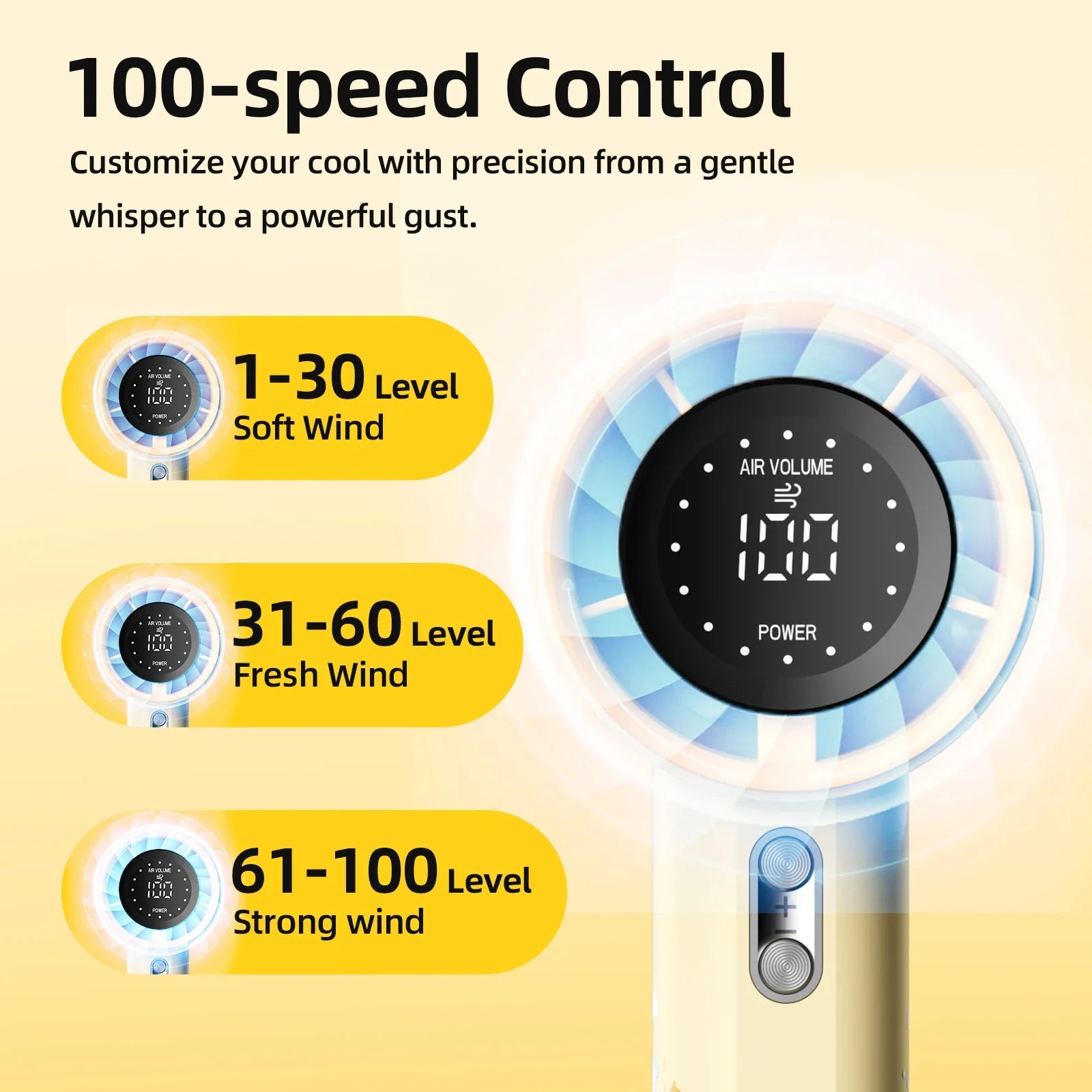 NNEOBA Mini High-Speed Rechargeable Handheld Fan
