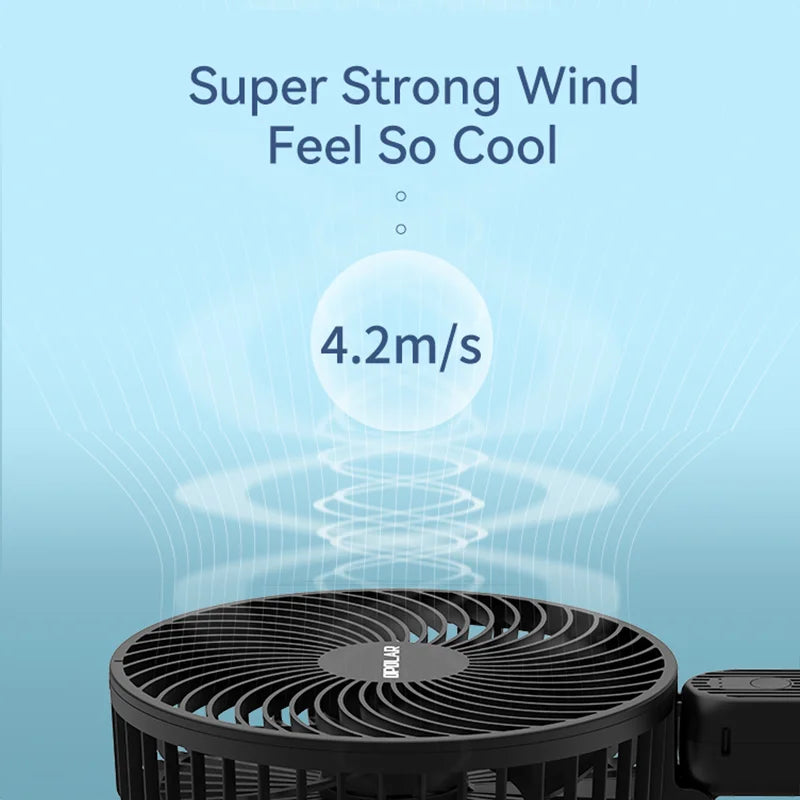 NNEOBA 6-Inch 10,000mAh Rechargeable Handheld Mini Fan