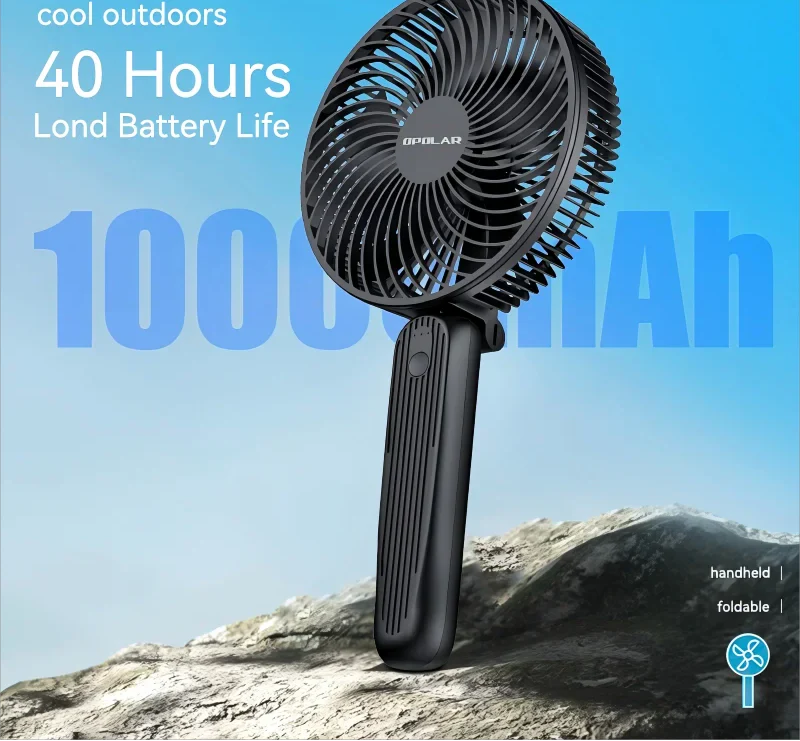NNEOBA 6-Inch 10,000mAh Rechargeable Handheld Mini Fan