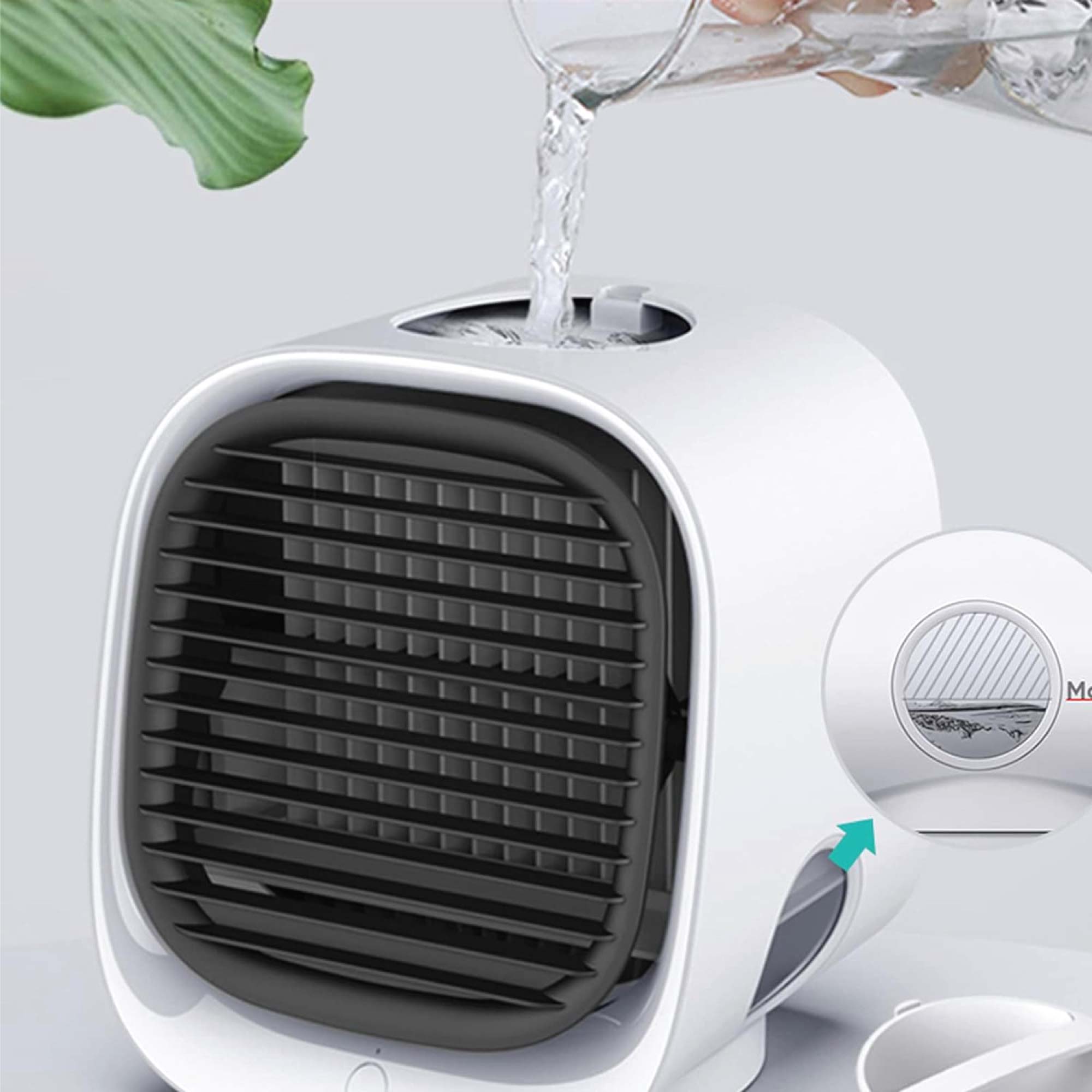 NNEDSZ USB Mini Air Purifier - Portable Desktop Air Conditioner Cooling Fan With Water