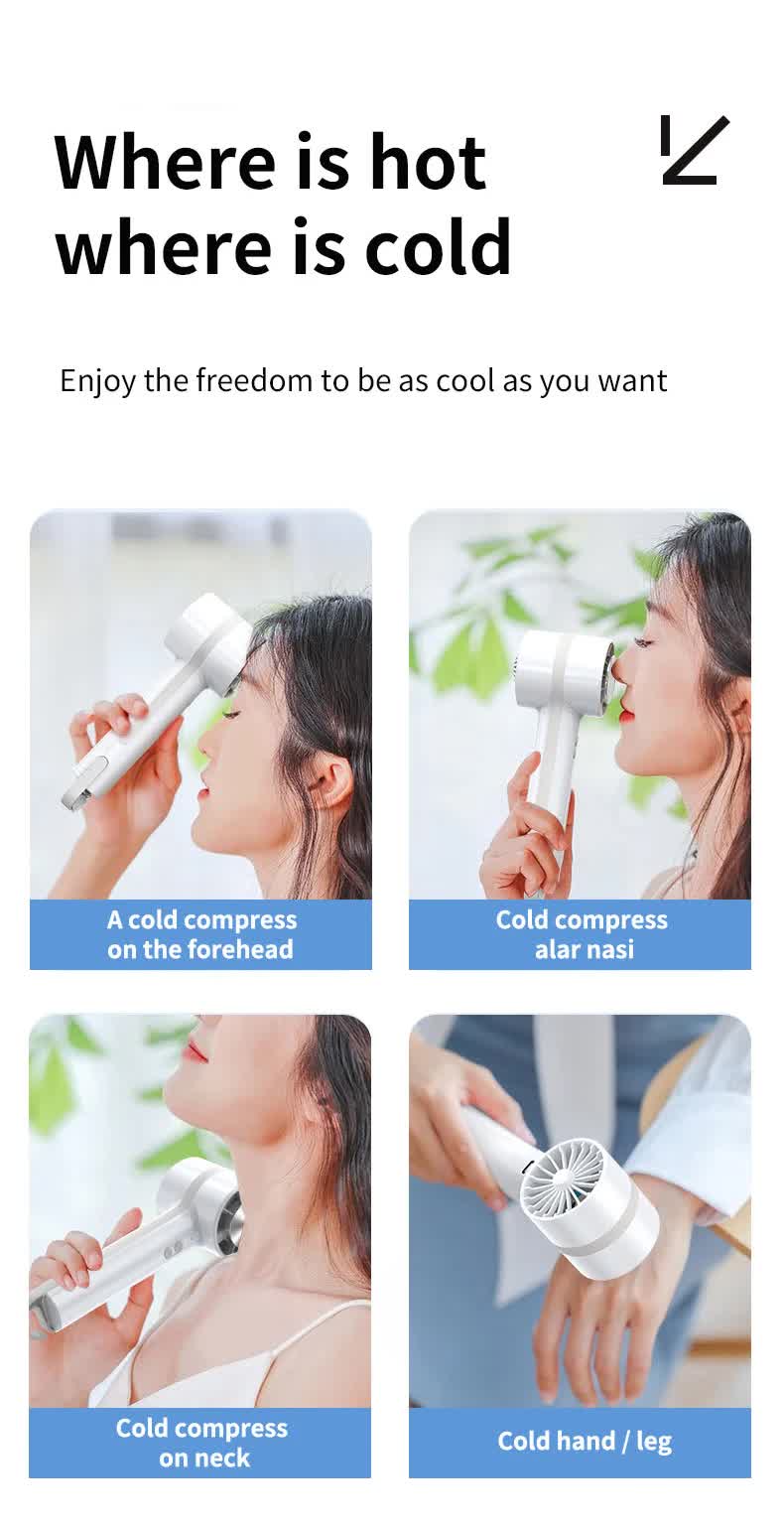 NNEDSZ Black Outdoor Handheld Cooling Fan - Mini Macaron Portable Desk Fan with Carabiner, Ideal for Home, Travel, and Hiking