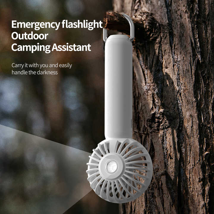 NNEDSZ White Mini Handheld Rechargeable Fan - Portable USB-Powered Cooling with Keyring