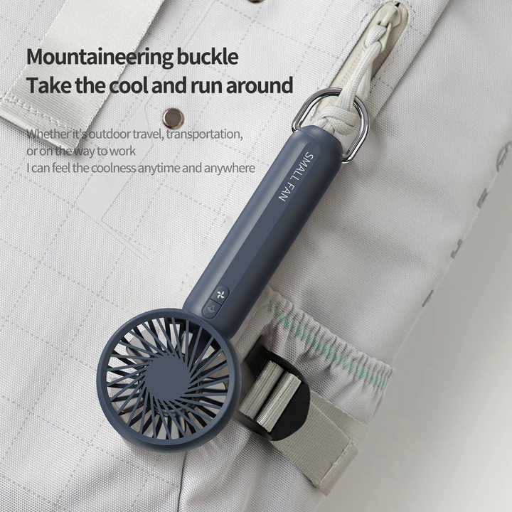 NNEDSZ White Mini Handheld Rechargeable Fan - Portable USB-Powered Cooling with Keyring