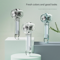 Transparent Green Portable Mini Cooling Fan with Semiconductor Ice Compress - USB-C Rechargeable, 3-Speed Turbine & Transparent Design