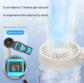 Black Mini Portable USB Rechargeable Fan - Quiet Cooling for Desk or Travel