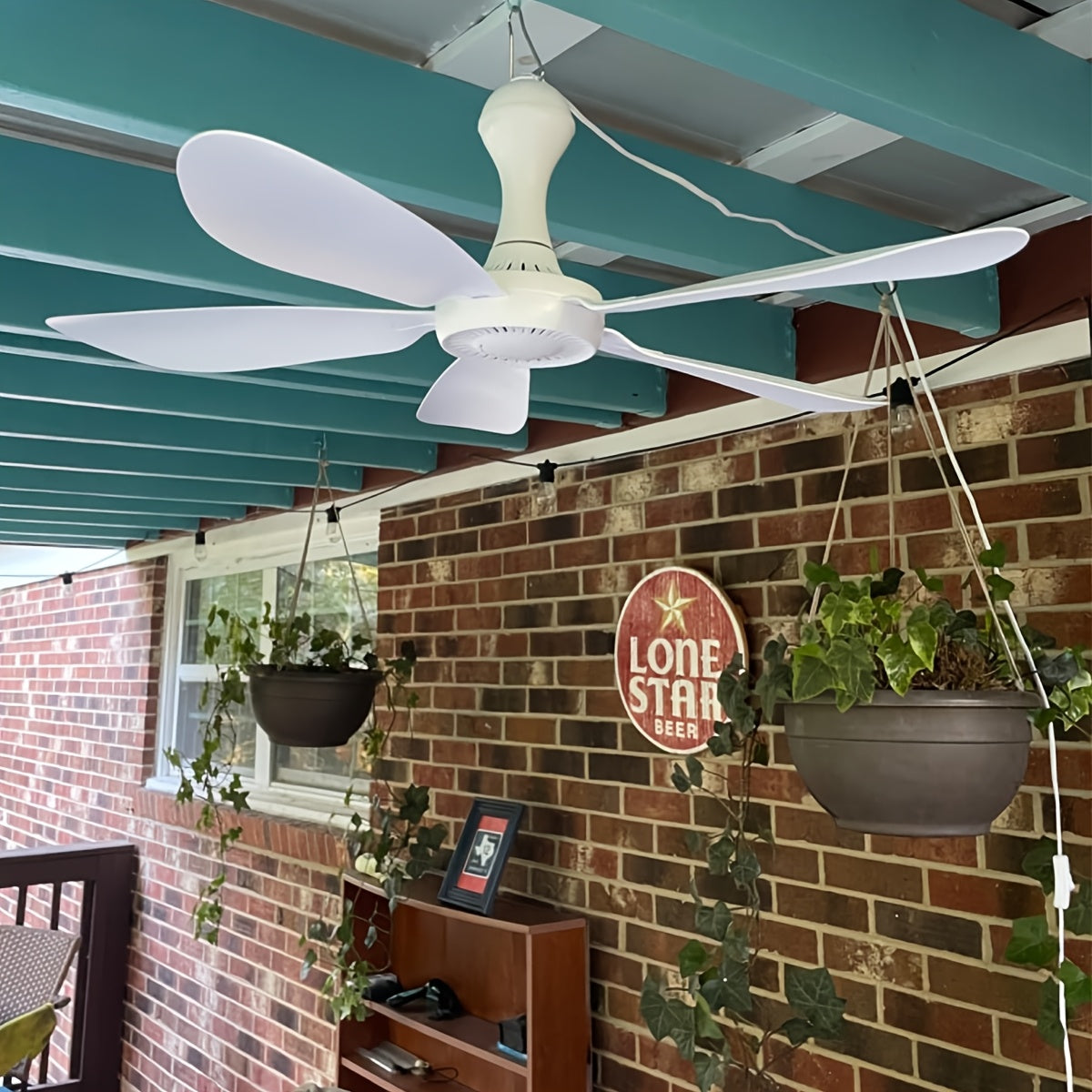 NNETM USB Mini Hanging Fan Portable Ceiling Tent Fan
