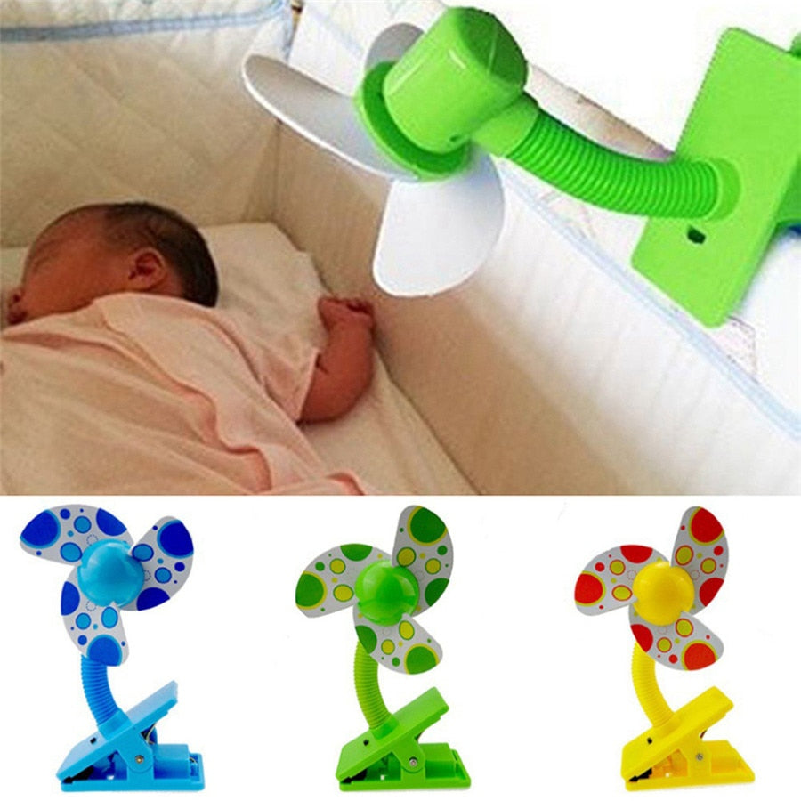 Summer Stroller Fan Portable Baby Sleeping Care Mini Safety USB Fan ---Can Clip On Pushchair /Baby Cots/Strollers/Playpens