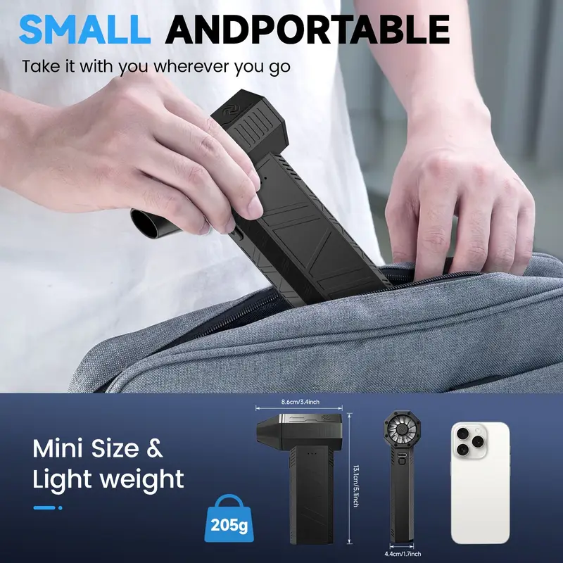 NNETM Super Mini Turbojet Fan Handheld USB Charging