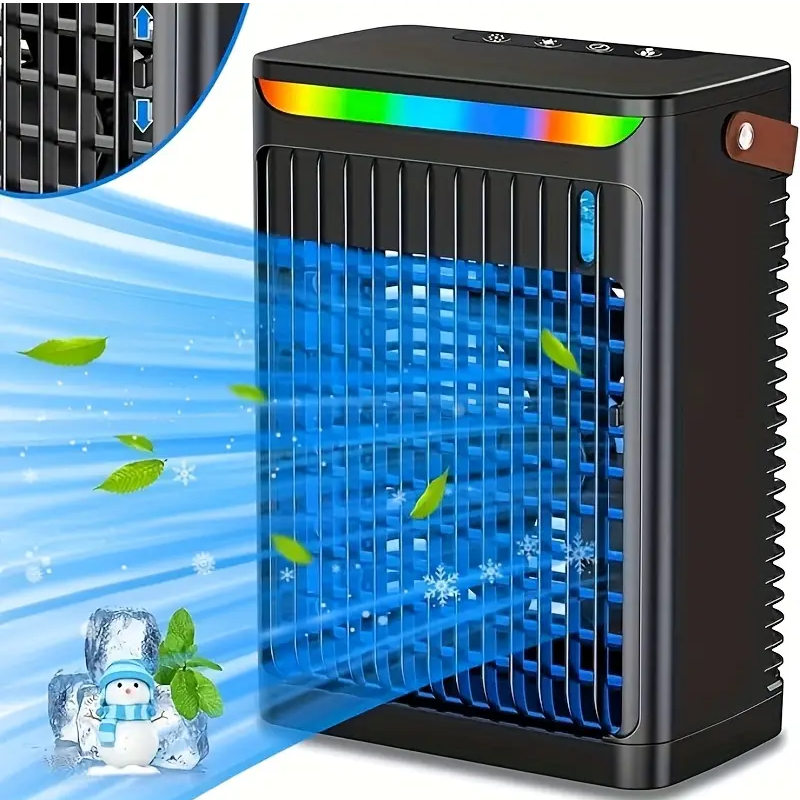 NNETM Mini Air Cooler with Portable Fan (5-in-1)